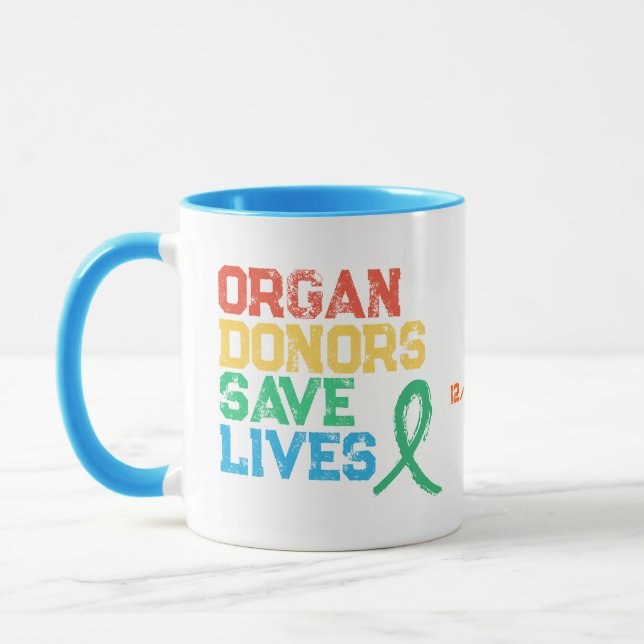 Organ Donors Colourful Customizable Design Coffee  Mug (Left)