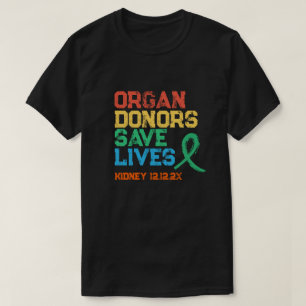 Organ Donors Colourful Customizable Design  T-Shir T-Shirt