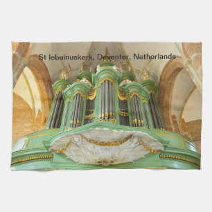 Organ in St Lebuinuskerk Deventer Kitchen Towel
