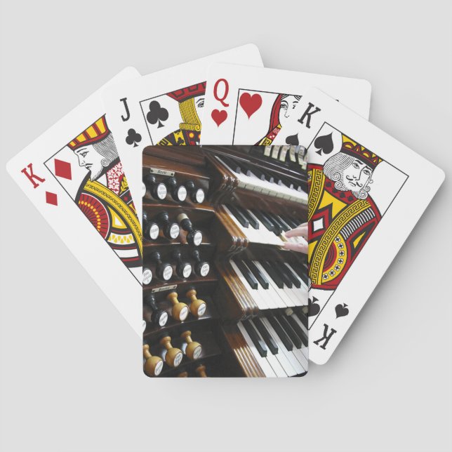 Organ keyboard playing cards (Back)