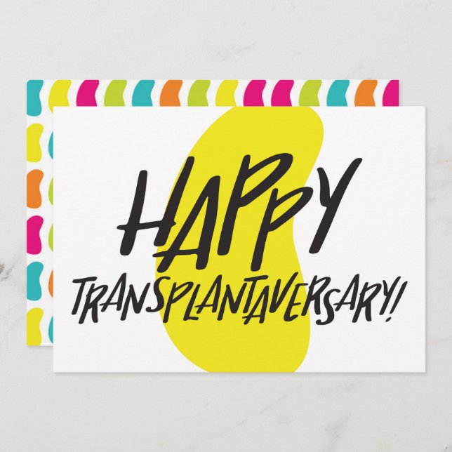Organ Kidney | Transplantaversary Two-sided Card (Front/Back)