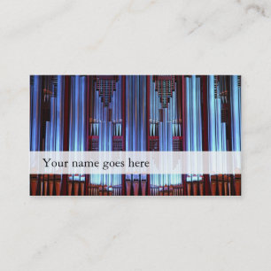 Organ music business cards - concert hall pipes