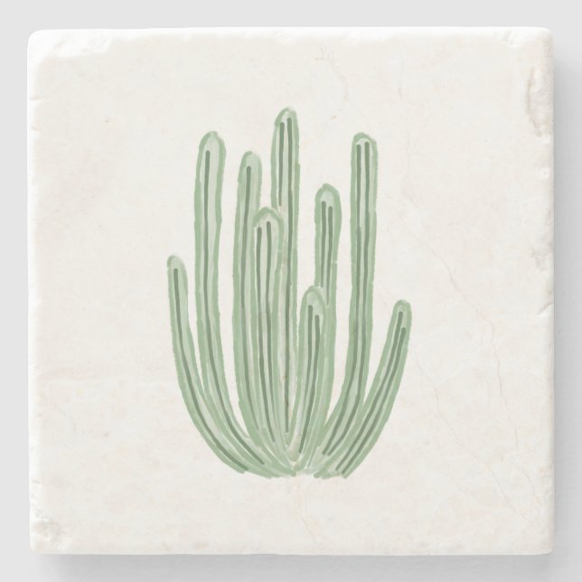 Organ Pipe Cactus Desert Stone Coaster (Front)