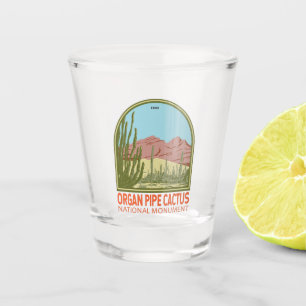 Organ Pipe Cactus National Monument Arizona Retro Shot Glass