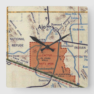 Organ Pipe Cactus National Monument Square Wall Clock