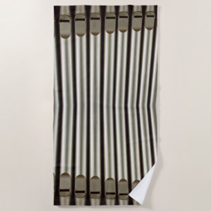 Organ pipes beach towel