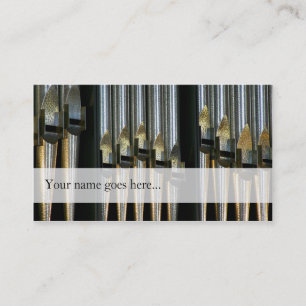 Organ pipes business card - silver pipes