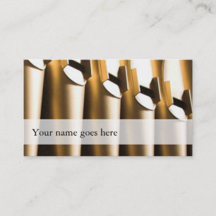 Organ pipes business cards - golden