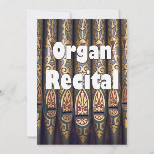 Organ recital invitation - pipes