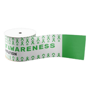 Organ Transplant Awareness Pattern Ribbon Grosgrain Ribbon