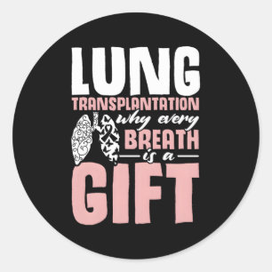 Organ Transplantation Lung Transplant Survivor Classic Round Sticker