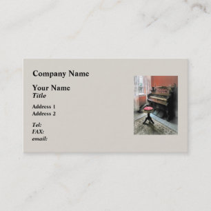 Organ With Petit Point Stool Business Card