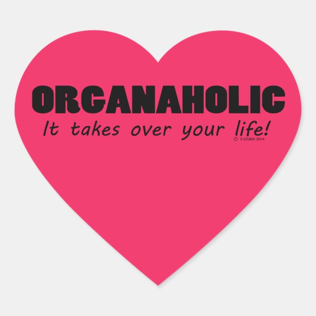 Organaholic Life Heart Sticker (Front)