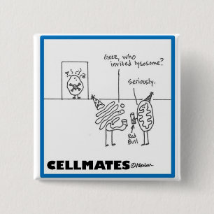Organelle party 2 inch square button