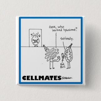 Organelle party 2 inch square button
