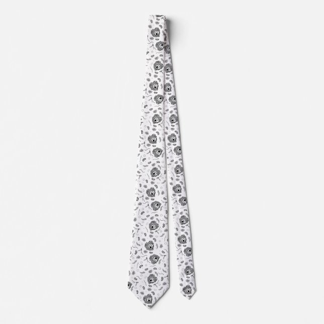 Organelles - Black on White Tie (Front)