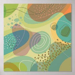 Organic Abstract Shapes  Foil Prints