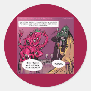 Organic And GMO Date Funny Classic Round Sticker