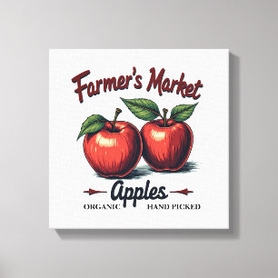 Organic Apples Tee – Handpicked Farm Fresh Canvas Print