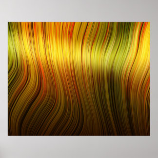 Organic Art Molten Plastic Soft Strands Yellow Poster