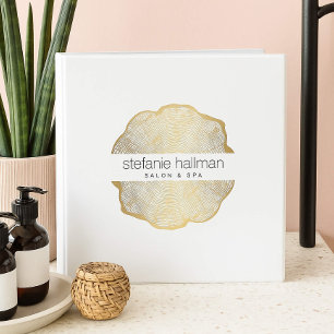 Organic Beauty Gold Tree Rings Salon Binder