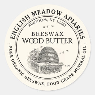 ORGANIC BEESWAX WOOD BUTTER LABEL