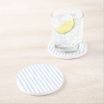 Organic Blue Stripes Coaster<br><div class="desc">Organic Blue Stripe Coasters</div>