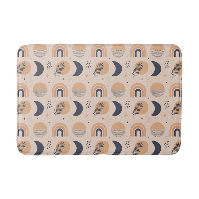 Organic Boho Pattern Bath Mat (Front)