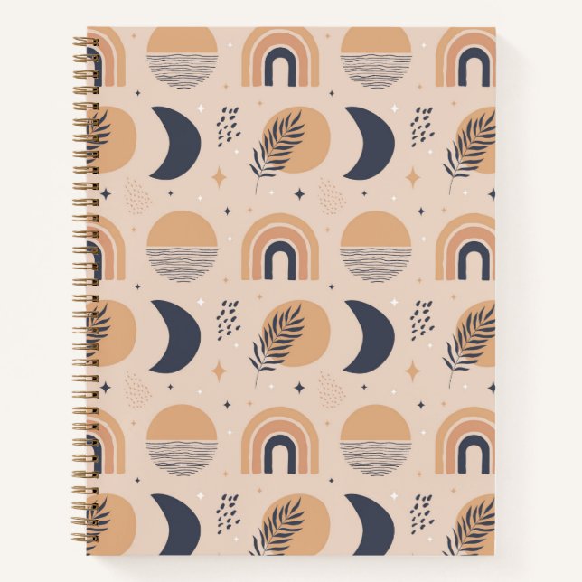 Organic Boho Pattern Notebook (Front)