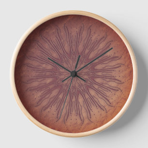 Organic boho style sunburst mandala recoleta decor clock