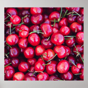 Organic California Cherries Celebration Poster