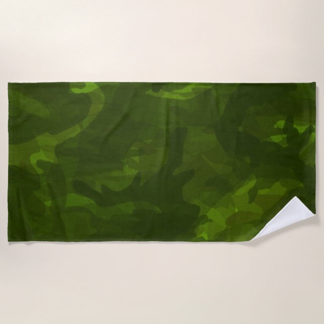 Organic Camouflage Beach Towel (Front)