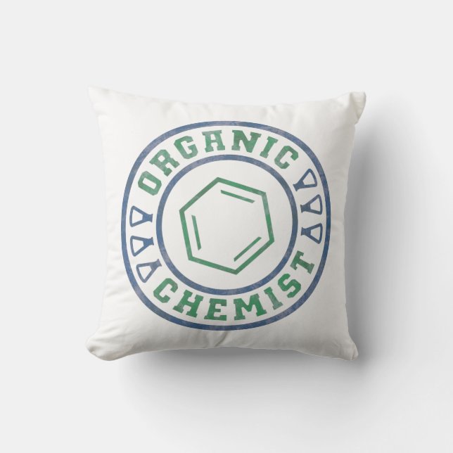 Organic Chemist Throw Pillow (Front)