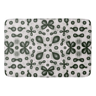 Organic chemistry atomic orbitals black and white bath mat