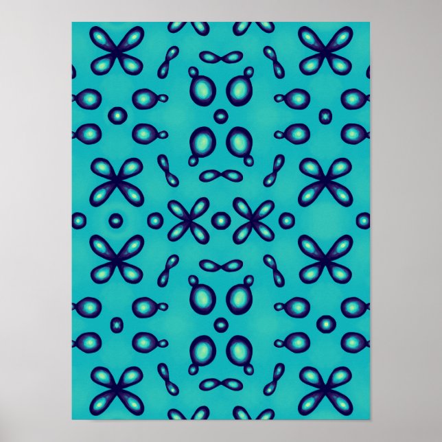 Organic Chemistry Atomic Orbitals Pattern Poster (Front)