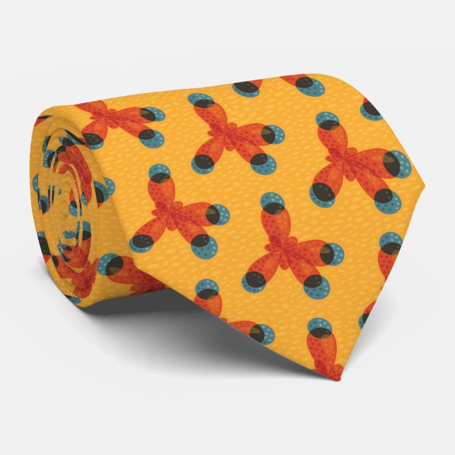 Organic Chemistry Geek Molecule Pattern Chemist Tie (Rolled)