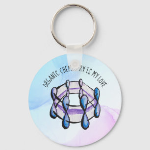 Organic Chemistry Love Molecule Student Teacher Keychain