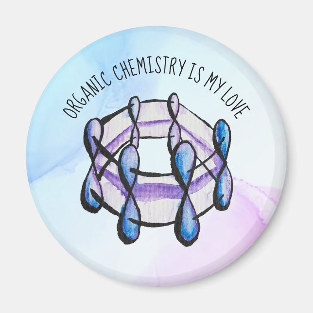 Organic Chemistry Love Molecule Student Teacher Magnet (Front)