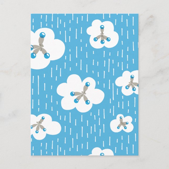 Organic Chemistry Molecule Pattern Science Geek Postcard (Front)