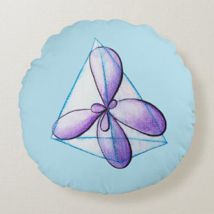 Organic Chemistry Molecule Science Geek Round Pillow