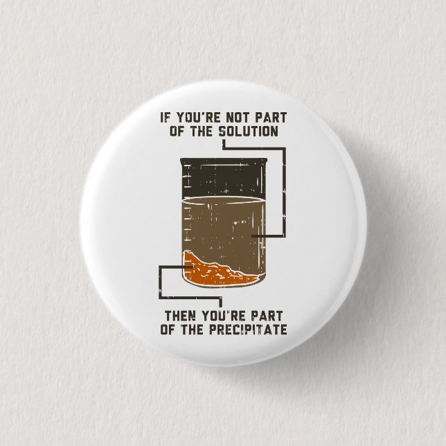 Organic Chemistry Science Teacher Funny Geek 1 Inch Round Button (Front)
