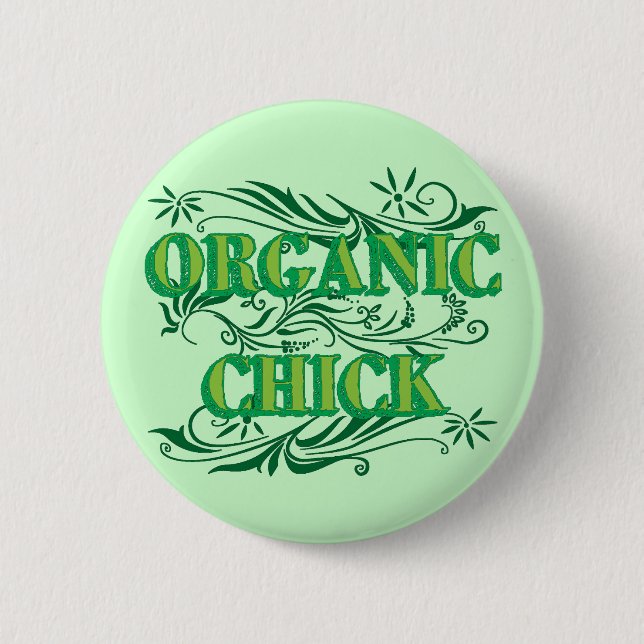 Organic Chick 2 Inch Round Button (Front)