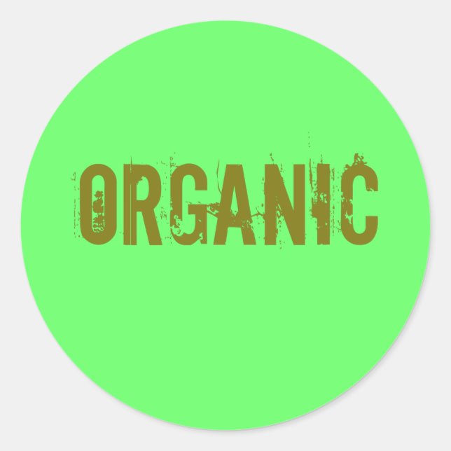 organic classic round sticker (Front)