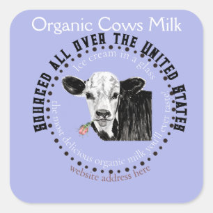 organic cows milk label