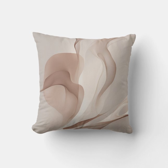 "Organic Currents" | Dynamic Forms Art Throw Pillow (Front)