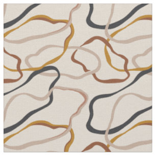 Organic curve shapes circles color muted fabric