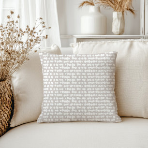 Organic Dots Markmaking Pattern Throw Pillow