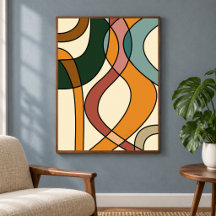 Organic Earthy Abstract Mid Century