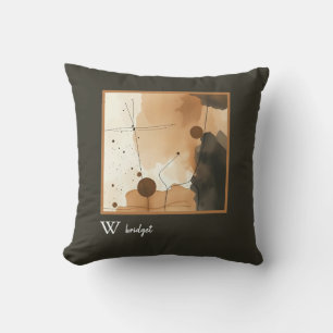 Organic Earthy Flow Shapes Throw Pillow