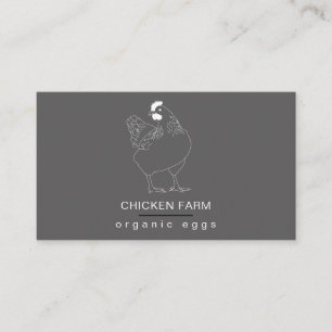 Organic Eggs Chicken Hen Farm Vintage Business Car Card
